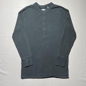 FOG Fear of God Henley Shirt Mens‎ Medium Black Long Sleeve Collection One 2015